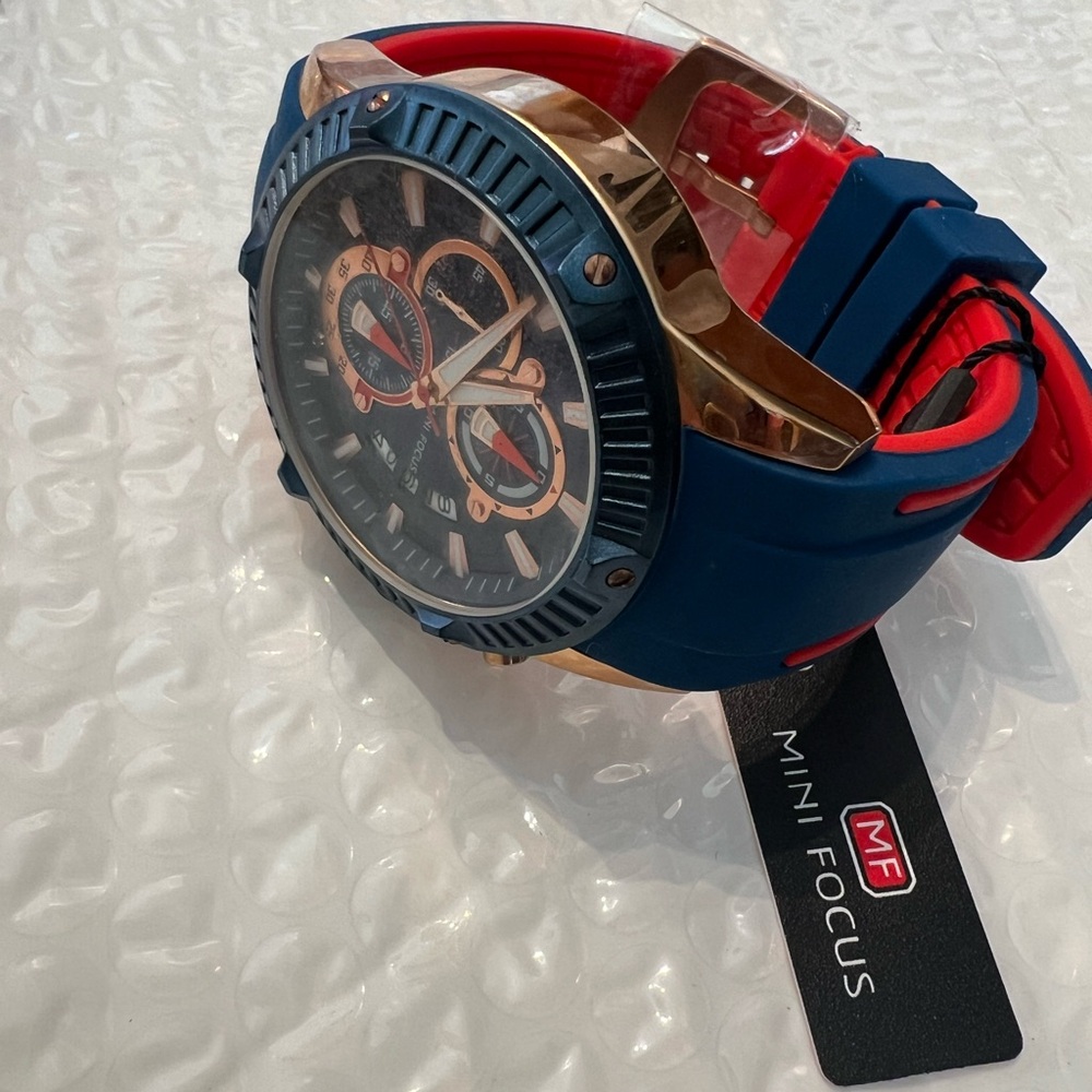 Mini Focus Blue and Red Watch
